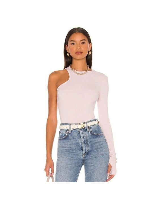 Agolde Tops - New Agolde Bea Cutaway Bodysuit In Lavender size M